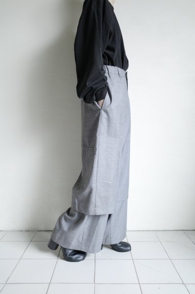 画像7: Dulcamara　　　　　　よそいき2Wayルーズパンツ・ミックスグレイ (7)
