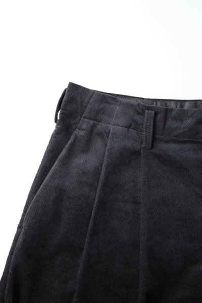 画像3: Dulcamara　　　　　　モールスキンシンプル2タックワイドパンツ・ブラック