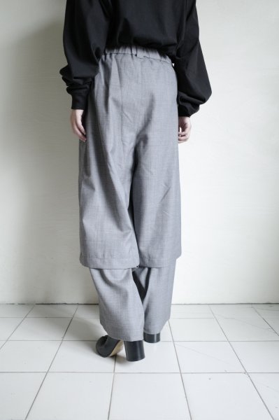 画像4: Dulcamara　　　　　　よそいき2Wayルーズパンツ・ミックスグレイ (4)