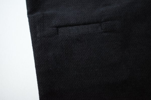 画像7: Dulcamara      モールスキンシンプル2タックワイドパンツ・ブラック (7)