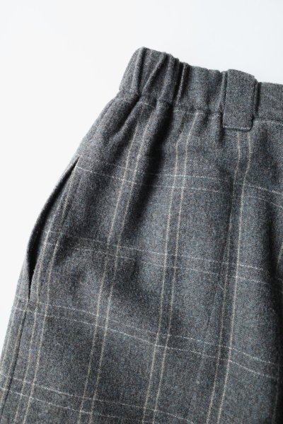 画像3: Dulcamara オーバーラップチェック2Wayルーズパンツ・チャコールグレイ