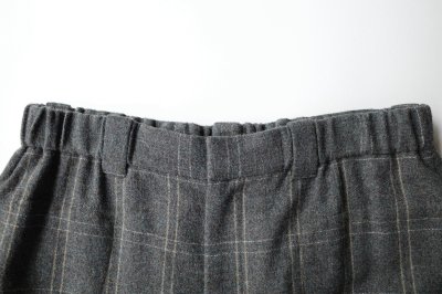 画像1: Dulcamara オーバーラップチェック2Wayルーズパンツ・チャコールグレイ