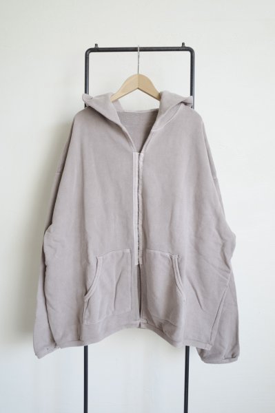 画像1: Dulcamara　　　　　　ピグメントSWホックパーカー・ベージュ (1)