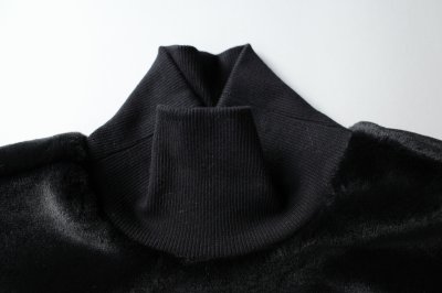 画像1: SUÉSADA Fur High Necked Pullover・black