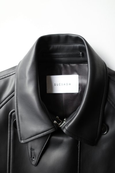 画像1: SUÉSADA       Synthetic Leather blouson・black