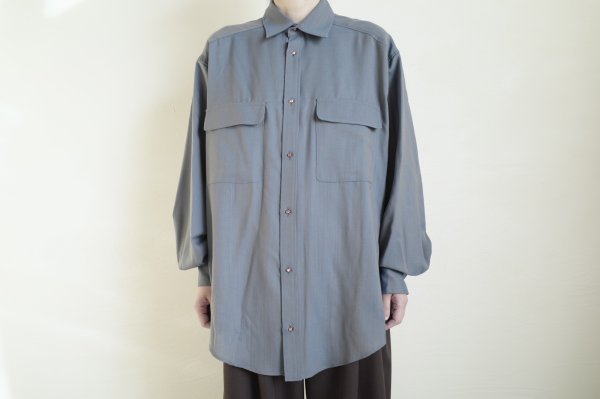画像7: SUÉSADA       Dress Shirt・blue gray (7)