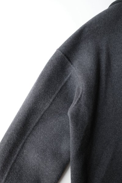 画像8: FOLL       sp160s wool soft rever wardrobe coat・charcoal (8)