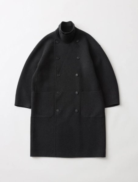 画像4: FOLL       sp160s wool soft rever wardrobe coat・charcoal (4)