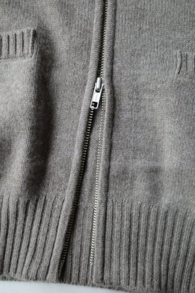 画像10: FOLL       firstclass cashmere drivers knit jacket・undyed brown (10)