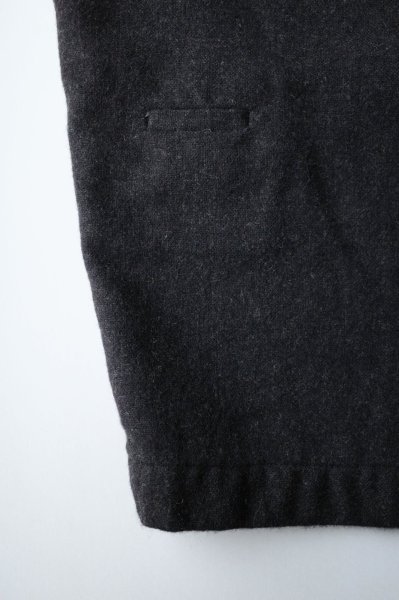 画像7: Dulcamara　　　　　　縮絨ウールタックワイドパンツ・ダークブラウン (7)