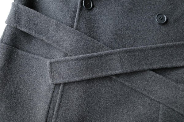 画像9: FOLL       sp160s wool soft rever wardrobe coat・charcoal (9)