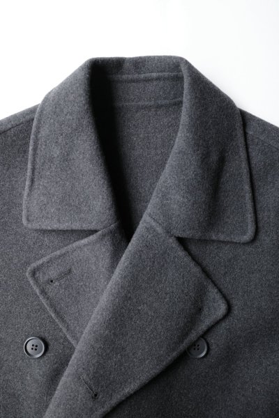 画像1: FOLL       sp160s wool soft rever wardrobe coat・charcoal