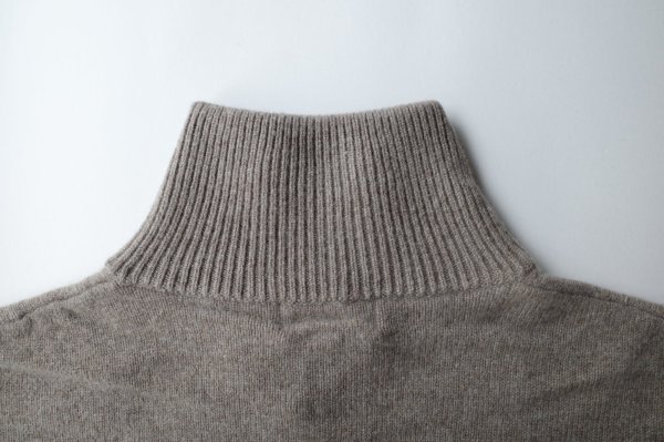 画像9: FOLL       firstclass cashmere drivers knit jacket・undyed brown (9)