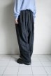 画像10: Dulcamara　　　　　　縮絨ウールタックワイドパンツ・チャコールグレー (10)