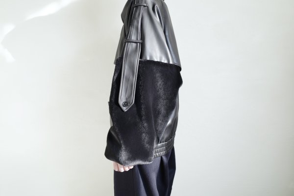 画像10: SUÉSADA       Synthetic Leather blouson・black (10)