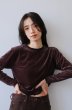 画像8: IFMEH       Sheer velour tops・brown (8)