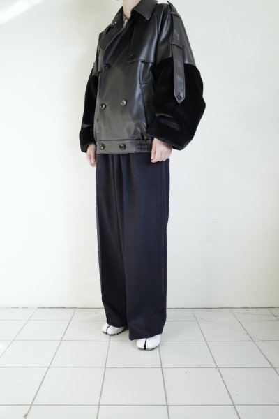 画像14: SUÉSADA       Synthetic Leather blouson・black (14)