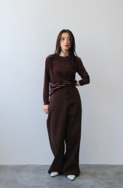 画像5: IFMEH       Sheer velour tops・brown (5)
