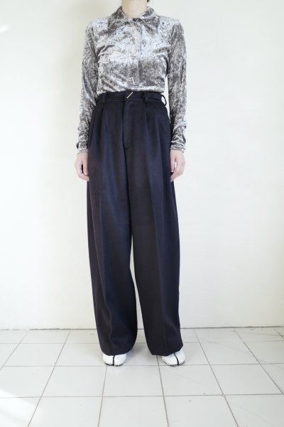 画像9: SUÉSADA       Cashmerewool 2tuck slacks ・navy (9)