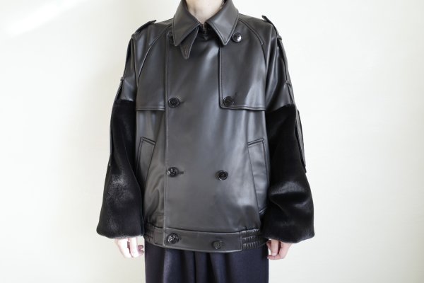 画像9: SUÉSADA       Synthetic Leather blouson・black (9)
