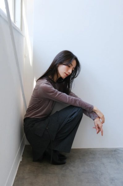 画像5: IFMEH       Sheer velour tops・gray (5)