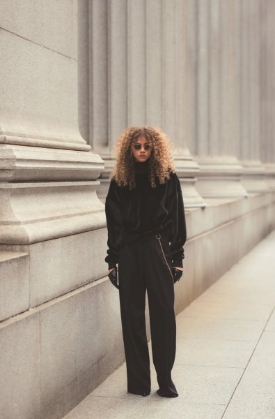 画像13: SUÉSADA       Fur High Necked Pullover・black (13)