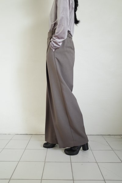 画像12: IFMEH       Gabardline tack trousers・ olive (12)