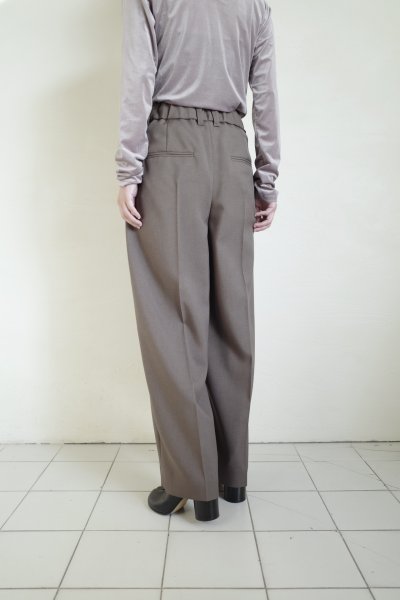 画像13: IFMEH       Gabardline tack trousers・ olive (13)