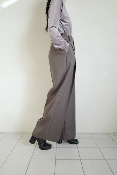 画像16: IFMEH       Gabardline tack trousers・ olive (16)