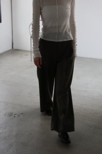 画像5: IFMEH       Gabardline tack trousers・ olive (5)