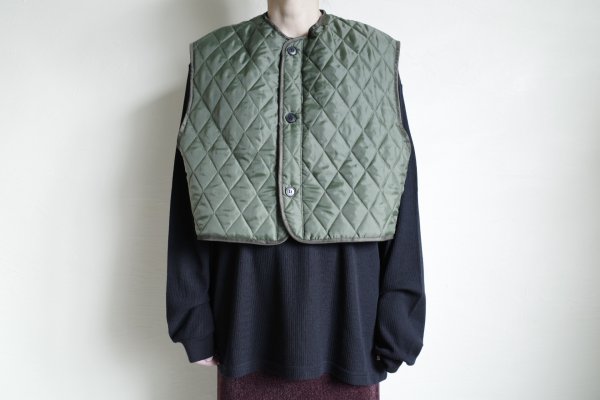 画像8: IFMEH       Quilting short vest・khaki (8)
