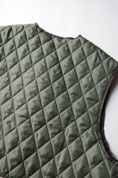 画像15: IFMEH       Quilting short vest・khaki (15)