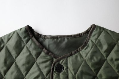 画像1: IFMEH Quilting short vest・khaki
