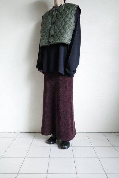 画像12: IFMEH       Quilting short vest・khaki (12)