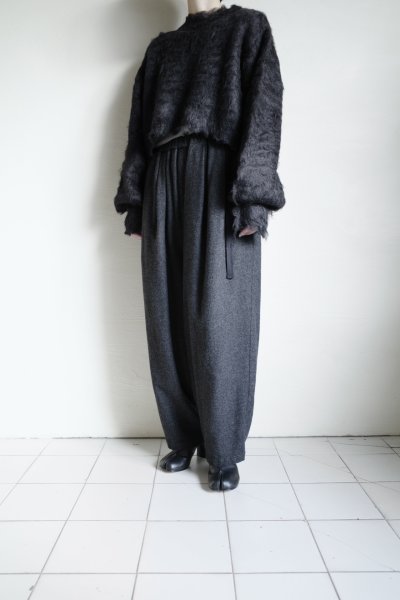 画像20: IFMEH       Shaggy knit tops・black (20)