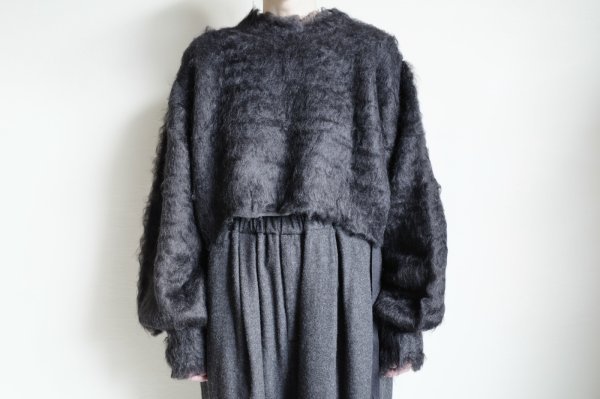画像16: IFMEH       Shaggy knit tops・black (16)