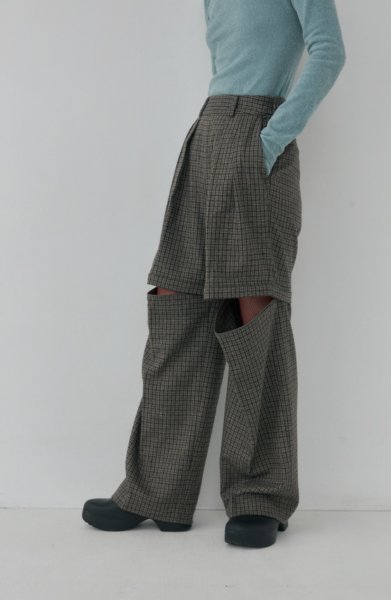 画像11: Mediam       Check Removable Pants・Gun club Check (11)