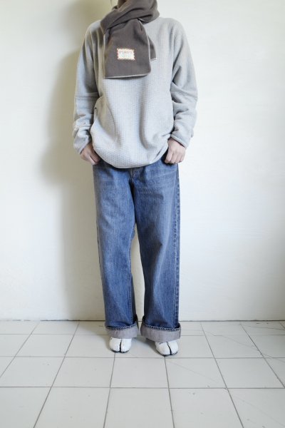 画像7: RELAX FIT       リラックスフィット ”FLEECE MUFFLER MINNEAPOLIS”・ミリタリーグリーン×クリーム (7)