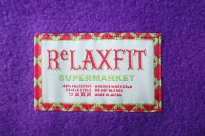 画像1: RELAX FIT       リラックスフィット ”FLEECE MUFFLER MINNEAPOLIS”・パープル×クリーム