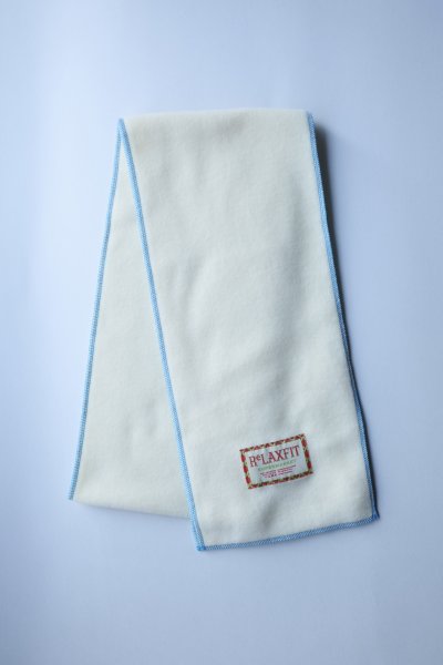 画像1: RELAX FIT       リラックスフィット ”FLEECE MUFFLER MINNEAPOLIS”・レモン×スカイブルー (1)