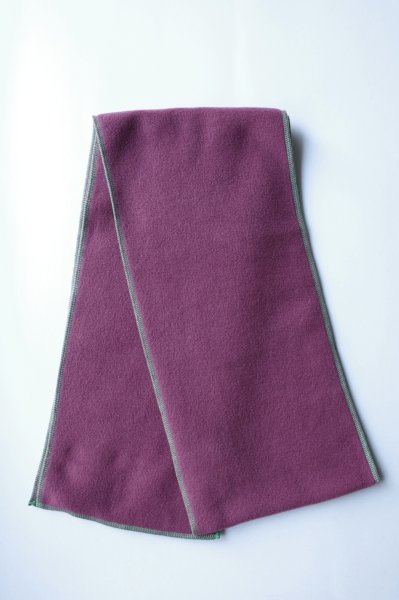 画像2: RELAX FIT       リラックスフィット ”FLEECE MUFFLER MINNEAPOLIS”・バーガンディ×グリーン (2)