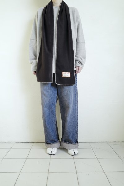 画像4: RELAX FIT       リラックスフィット ”FLEECE MUFFLER MINNEAPOLIS”・ブラック×クリーム (4)