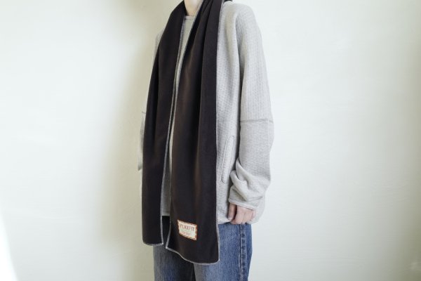 画像5: RELAX FIT       リラックスフィット ”FLEECE MUFFLER MINNEAPOLIS”・ブラック×クリーム (5)