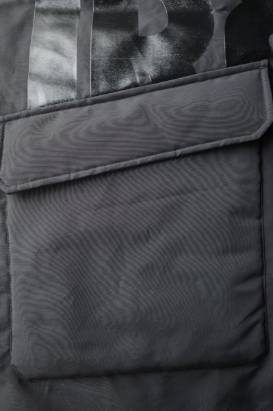 画像6: blackmeans irregular       オーバーサイズパデットスリーブレスコート・BLACK (6)