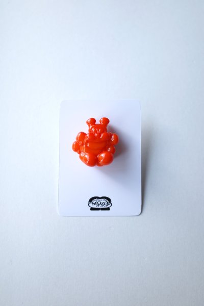 画像1: mahana       caterpillar earrings・normal orange big (1)