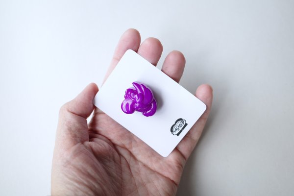 画像3: mahana       parrot earrings・normal purple big (3)