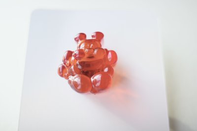 画像1: mahana caterpillar earrings・clear orange small