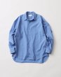 画像1: FOLL       washed broad daily shirt・blue (1)