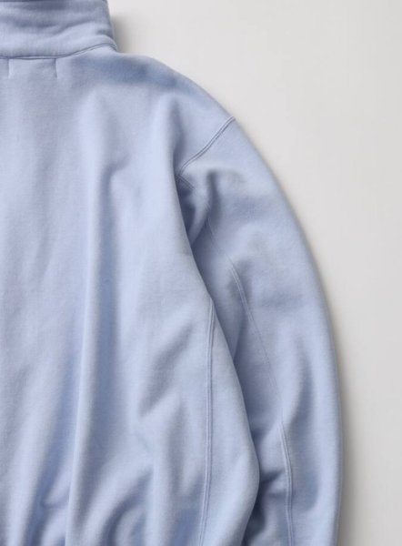 画像3: FOLL       superfine cotton sweat halfzip・blue (3)
