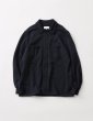 画像1: FOLL       superfine cotton sweat shirt blouson・navy (1)